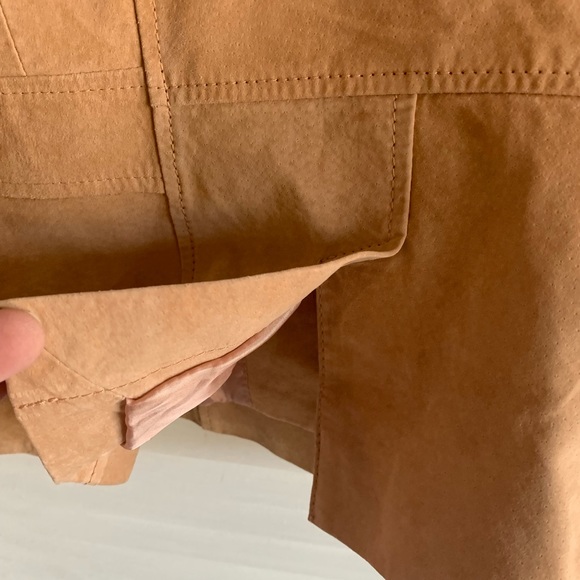 In Suede women’s tan suede 2 button blazer size Small - Picture 9 of 10